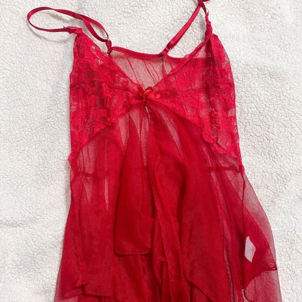 red lace lingerie top